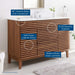 EEI-4439-WAL-WHI Bathroom/Vanities/Single Vanity Cabinets with Tops