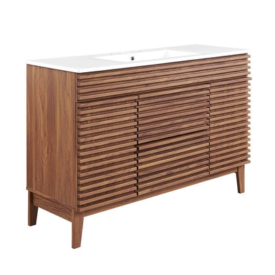 Product Image: EEI-4439-WAL-WHI Bathroom/Vanities/Single Vanity Cabinets with Tops