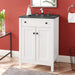 EEI-5354-WHI-BLK Bathroom/Vanities/Single Vanity Cabinets with Tops