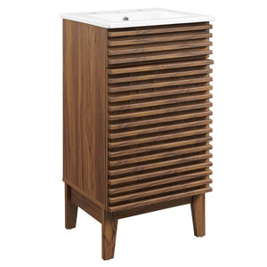 EEI-5420-WAL-WHI Bathroom/Vanities/Single Vanity Cabinets with Tops