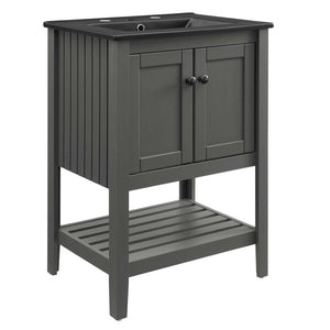 EEI-5358-GRY-BLK Bathroom/Vanities/Single Vanity Cabinets with Tops