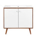 EEI-4435-WAL-WHI Bathroom/Vanities/Single Vanity Cabinets with Tops