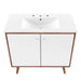 EEI-4435-WAL-WHI Bathroom/Vanities/Single Vanity Cabinets with Tops