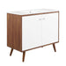 EEI-4435-WAL-WHI Bathroom/Vanities/Single Vanity Cabinets with Tops