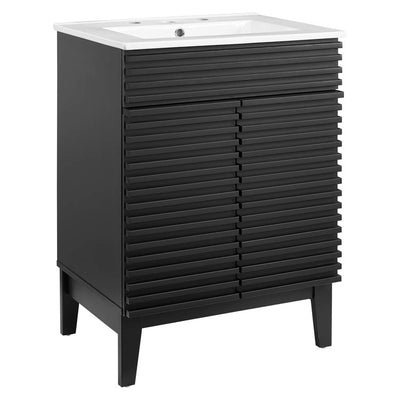 Product Image: EEI-3860-BLK-WHI Bathroom/Vanities/Single Vanity Cabinets with Tops