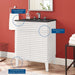EEI-5350-WHI-BLK Bathroom/Vanities/Single Vanity Cabinets with Tops