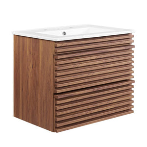 EEI-4433-WAL-WHI Bathroom/Vanities/Single Vanity Cabinets with Tops
