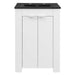 EEI-5366-WHI-BLK Bathroom/Vanities/Single Vanity Cabinets with Tops