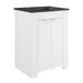 EEI-5366-WHI-BLK Bathroom/Vanities/Single Vanity Cabinets with Tops