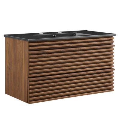 Product Image: EEI-5395-WAL-BLK Bathroom/Vanities/Single Vanity Cabinets with Tops
