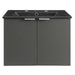 EEI-5370-GRY-BLK Bathroom/Vanities/Single Vanity Cabinets with Tops