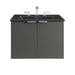 EEI-5370-GRY-BLK Bathroom/Vanities/Single Vanity Cabinets with Tops