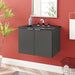 EEI-5370-GRY-BLK Bathroom/Vanities/Single Vanity Cabinets with Tops