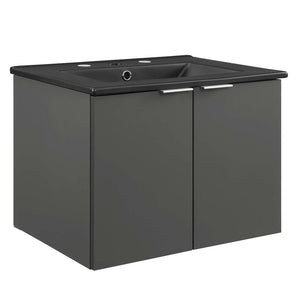 EEI-5370-GRY-BLK Bathroom/Vanities/Single Vanity Cabinets with Tops