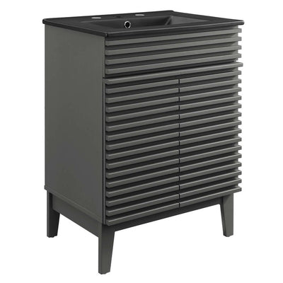 Product Image: EEI-5350-GRY-BLK Bathroom/Vanities/Single Vanity Cabinets with Tops