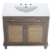 EEI-5111-GRY-WHI Bathroom/Vanities/Single Vanity Cabinets with Tops