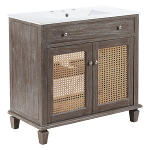 EEI-5111-GRY-WHI Bathroom/Vanities/Single Vanity Cabinets with Tops