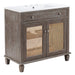 EEI-5111-GRY-WHI Bathroom/Vanities/Single Vanity Cabinets with Tops