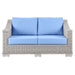 EEI-4841-LGR-LBU Outdoor/Patio Furniture/Outdoor Sofas