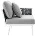 EEI-5566-WHI-GRY Outdoor/Patio Furniture/Outdoor Chairs