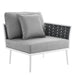 EEI-5566-WHI-GRY Outdoor/Patio Furniture/Outdoor Chairs
