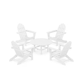 Classic Adirondack Five-Piece Conversation Set - White