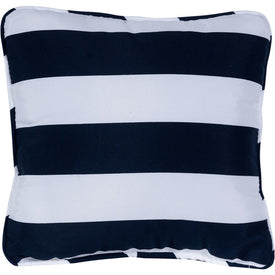 Striped Indoor/Outdoor Throw Pillow - Navy