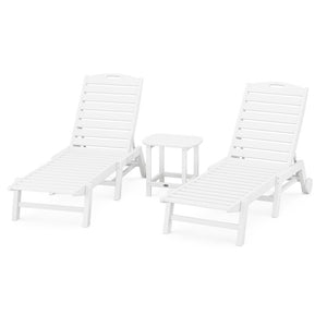 PWS718-1-WH Outdoor/Patio Furniture/Outdoor Chaise Lounges