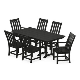 Vineyard Seven-Piece Farmhouse Dining Set - Black