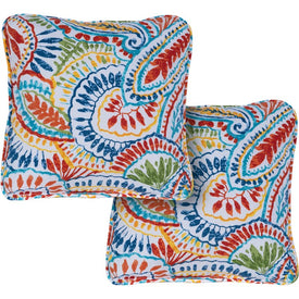 Paisley Indoor/Outdoor Throw Pillow Set of 2 - Multicolor