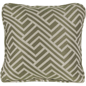 Geo Stripe Indoor/Outdoor Throw Pillow - Cilantro Green