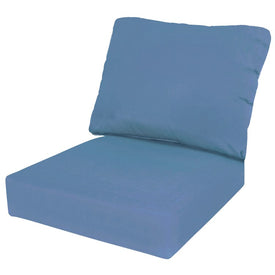 24" L x 22" W x 5" D Seat Cushion and 22" W x 20" H x 5" D Back Cushion Deep Seating Set - Cast Ocean