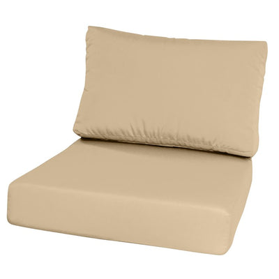 Product Image: 28.5" L x 28.5" W x 5" D Seat Cushion and 28.5" W x 17.5" H x 5" D Back Cushion Deep Seating Set - Canvas Heather Beige