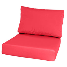 28.5" L x 28.5" W x 5" D Seat Cushion and 28.5" W x 17.5" H x 5" D Back Cushion Deep Seating Set - Canvas Jocky Red