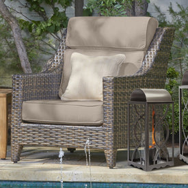 24" L x 26.5" W x 5.5" D Seat Cushion and 24" W x 25.5" H x 5" D Back Cushion Deep Seating Set - Cast Ash