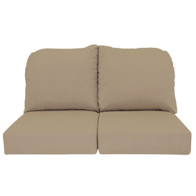 24" L x 22" W x 5" D Seat Cushions and 22" W x 20" H x 5" D Back Cushions Deep Seating Set (2 Sets) - Spectrum Mushroom