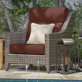 24" L x 26.5" W x 5.5" D Seat Cushion and 24" W x 25.5" H x 5" D Back Cushion Deep Seating Set - Canvas Bay Brown