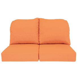 24" L x 22" W x 5" D Seat Cushions and 22" W x 20" H x 5" D Back Cushions Deep Seating Set (2 Sets) - Canvas Tangerine