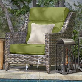 24" L x 26.5" W x 5.5" D Seat Cushion and 24" W x 25.5" H x 5" D Back Cushion Deep Seating Set - Spectrum Cilantro