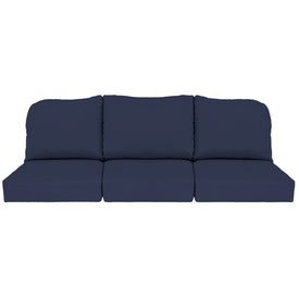 24" L x 22" W x 5" D Seat Cushions and 22" W x 20" H x 5" D Back Cushions Deep Seating Set (3 Sets) - Spectrum Indigo