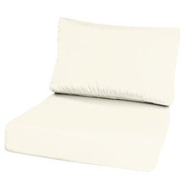 28.5" L x 28.5" W x 5" D Seat Cushion and 28.5" W x 17.5" H x 5" D Back Cushion Deep Seating Set - Canvas Natural