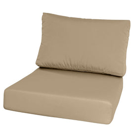 28.5" L x 28.5" W x 5" D Seat Cushion and 28.5" W x 17.5" H x 5" D Back Cushion Deep Seating Set - Spectrum Mushroom