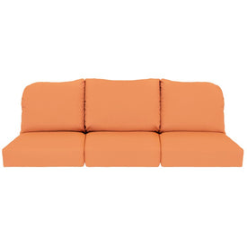 24" L x 22" W x 5" D Seat Cushions and 22" W x 20" H x 5" D Back Cushions Deep Seating Set (3 Sets) - Canvas Tangerine