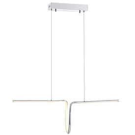 Ali 34.5' LED Linear Pendant - Chrome