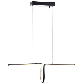 Ali 34.5' LED Linear Pendant - Black