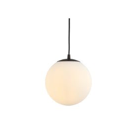 Bleecker Single-Light Globe Pendant - White and Oil Rubbed Bronze