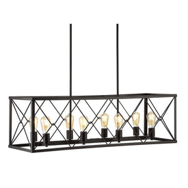 Galax Eight-Light Linear Pendant - Oil Rubbed Bronze