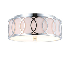 Aria Two-Light Flush Mount Ceiling Fixture - Chrome