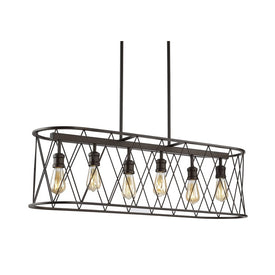 Marion Six-Light Linear Pendant - Oil Rubbed Bronze