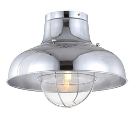 Cameron Single-Light Flush Mount Ceiling Fixture - Chrome